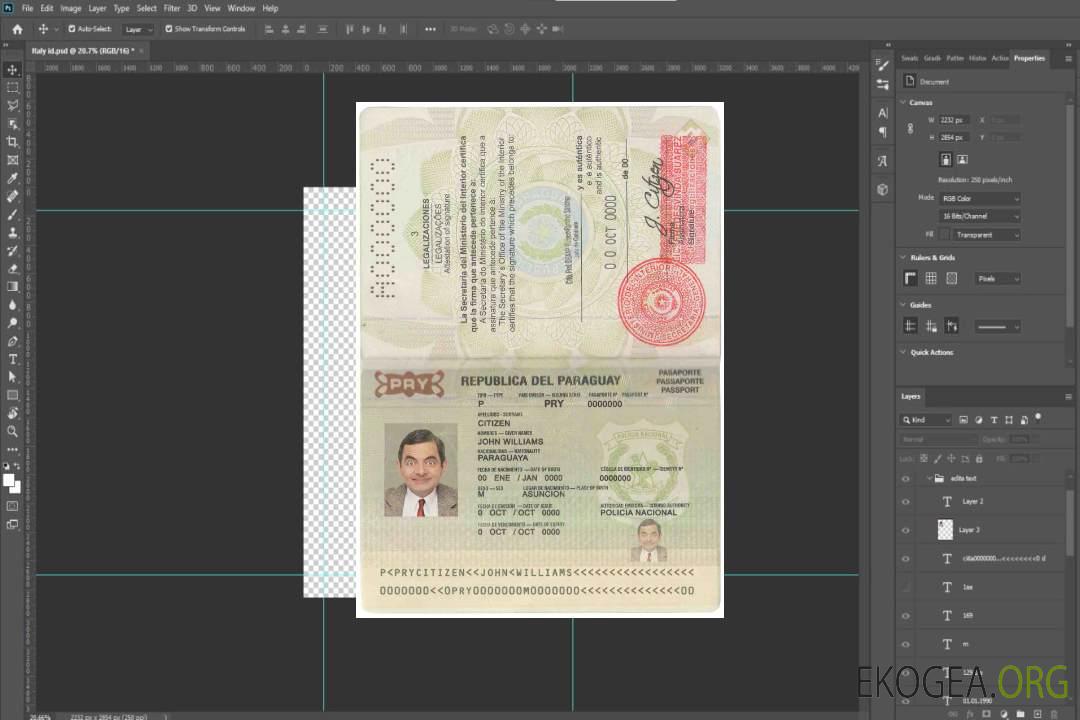 Passeport paraguayen template Passeport paraguayen template
